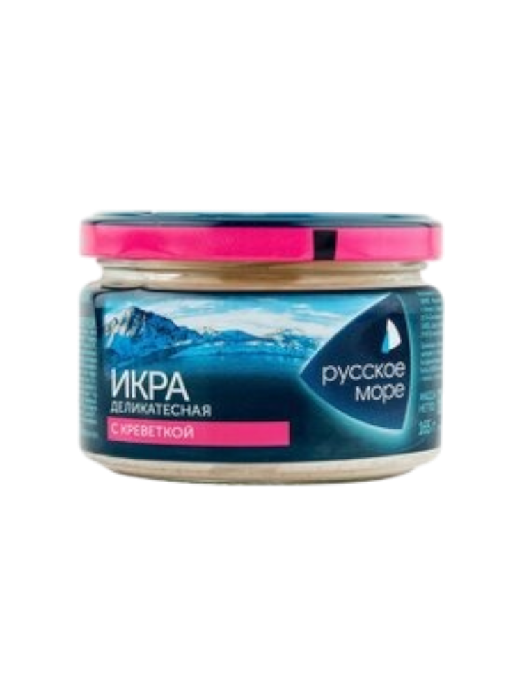 ИКРА ДЕЛИКАТЕСНАЯ 165Г РУССКОЕ МОРЕ С КРЕВЕТКОЙ СТ/Б 